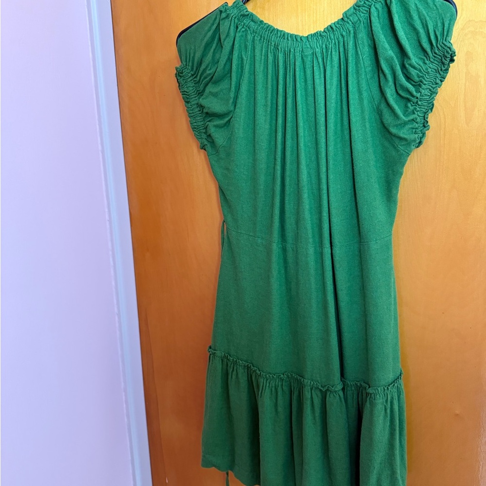 Green Button-Front Peasant Tunic - image 3